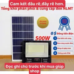 Đèn pha năng lượng mặt trời 500W vỏ nhôm