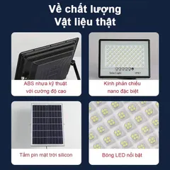 Đèn pha năng lượng mặt trời 500W vỏ nhôm