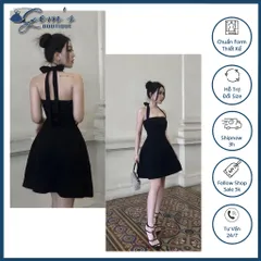 VÁY / ĐẦM CÚP NGỰC THẮT NƠ SAU GÁY QUYẾN RŨ (sẵn mút ngực)