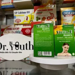 ￼Viên uống Vivita.E Rostex với Vitamin E & Dầu Nha Đam Hỗ Trợ Làm Đẹp Da - Hộp 50 Viên[Màu Xanh]
