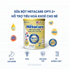 Combo 2 lon Sữa Bột METACARE OPTI 2+ 850G Tiêu Hoá Khoẻ Tăng Cân Cao Lớn Cho Bé Từ 2-10 Tuổi 850G