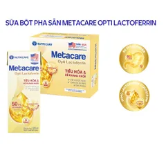 Thùng 24 Hộp Sữa Bột Pha Sẵn METACARE OPTI LACTOFERRIN Hỗ Trợ Tiêu Hoá Khoẻ 50 Tỷ Lợi Khuẩn Tăng Cường Đề Kháng Từ 1 Tuổ