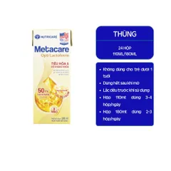 Thùng 24 Hộp Sữa Bột Pha Sẵn METACARE OPTI LACTOFERRIN Hỗ Trợ Tiêu Hoá Khoẻ 50 Tỷ Lợi Khuẩn Tăng Cường Đề Kháng Từ 1 Tuổ