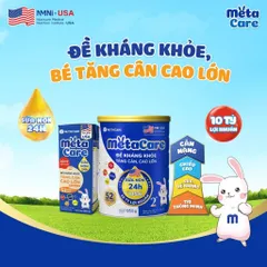 Sữa Nutricare Metacare 1+ 850g - Đề kháng khoẻ, tăng cân cao lớn