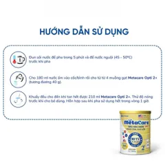 Sữa Bột Metacare Opti 1+ 850gr - Sữa Mát - Vị Nhạt Thanh - Tiêu Hoá Khoẻ, Bé Tăng Cân Cao Lớn