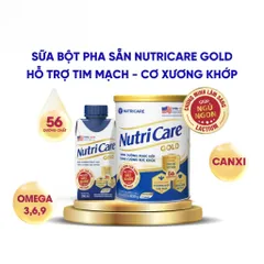 Sữa Bột Nutricare GOLD Giúp Ngủ Ngon Tiêu Hoá Khoẻ Tăng Cường Chức Năng Cơ Xương Khớp Dễ Hấp Thụ và Tiêu Hoá 850G/Lon