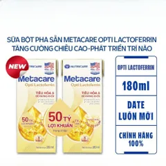 Lốc Sữa công thức dinh dưỡng Metacare Opti LACTOFERRIN tăng cường đề kháng phát triển chiều cao trí nao (110ml - 180ml)