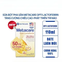 Combo 3 Lốc Sữa công thức dinh dưỡng Metacare Opti LACTOFERRIN tăng cường đề kháng phát triển chiều cao trí nao