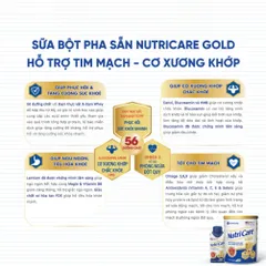 Combo 3 Lon Sữa Bột NUTRICARE GOLD Giúp Ngủ Ngon Tiêu Hoá Khoẻ Tăng Cường Chức Năng Cơ Xương Khớp Dễ Hấp Thụ và Tiêu Hoá