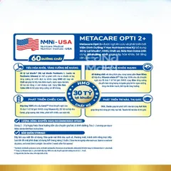 Sữa Bột Metacare Opti Nutricare - Sữa Mát Tiêu Hóa Tốt Phát Triển Toàn Diện 2+ 850G