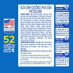 [Hỏa Tốc HCM] Thùng 48 hộp sữa bột pha sẵn Metacare Eco 110ml Nutricare cho bé đề kháng khỏe, tăng cân cao lớn
