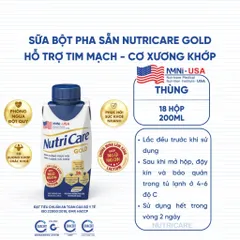 Sữa Bột Pha Sẵn NUTRICARE GOLD 200ML Giúp Ngủ Ngon Hỗ Trợ Tim Mạch Cơ Xương Khớp Dễ Hấp Thụ ( Hộp Lẻ )