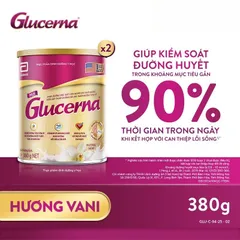 Combo 2 Sữa bột Glucerna hương vani 380g dành cho người bị tiểu đường