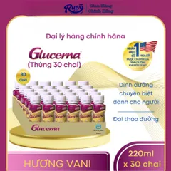 Combo 30 Chai - Thực phẩm dinh dưỡng y học: Glucerna 220ml ( Giao Mẫu Ngẫu Nhiên )