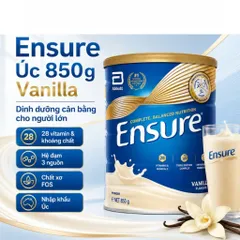 Sữa Bột Ensure Úc Hương Vanilla 850g - Nhập khẩu chính ngạch có tem phụ - Rubymilk276
