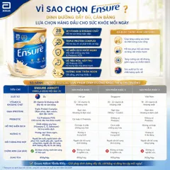 Sữa Bột Ensure Úc Hương Vanilla 850g - Nhập khẩu chính ngạch có tem phụ - Rubymilk276