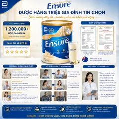 Sữa Bột Ensure Úc Hương Vanilla 850g - Nhập khẩu chính ngạch có tem phụ - Rubymilk276