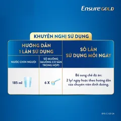 Combo 2 lon Sữa bột Ensure Gold Abbott hương vani (HMB) 380g - Rubymilk276