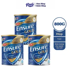 Combo 3 Lon Sữa bột Ensure Gold Abbott hương vani (HMB) 800g - Rubymilk276