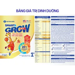 Sữa Bột Nutricare SMARTA GROW OPTI 1+ Bé Tăng Chiều Cao Phát Triển Trí Não Tăng Cân Tăng Sức Đề Kháng Cho Bé Từ 1 Tuổi