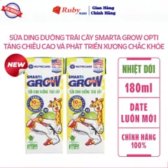 Combo 3 Lốc sữa dinh dưỡng trái cây Nutricare Smarta Grow Opti vị nhiệt đới cho trẻ thấp còi (180ml)