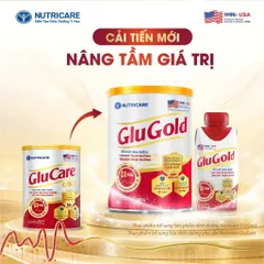Combo 18 Hộp Sữa Dinh Dưỡng Pha Sẵn Nutricare GLUGOLD 200ml tăng cường sức khỏe cân bằng đường huyết