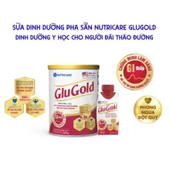 Sữa Bột Cho Người Tiểu Đường Nutricare GluGold - Hỗ Trợ Cân Bằng Đường Huyết & Giảm Biến Chứng Tim Mạch