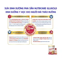 Sữa Bột Cho Người Tiểu Đường Nutricare GluGold - Hỗ Trợ Cân Bằng Đường Huyết & Giảm Biến Chứng Tim Mạch