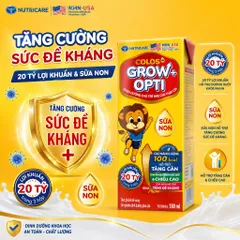 Combo 6 Lốc 180ml Sữa Colos Grow+ Opti - Dinh Dưỡng Cho Trẻ Nhẹ Cân, Thấp Còi, Tăng Cân & Chiều Cao Vượt Trội