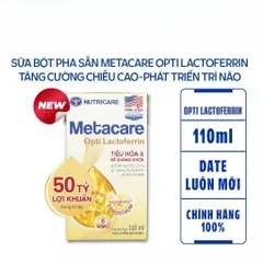 2 Thùng Sữa công thức dinh dưỡng Metacare Opti LACTOFERRIN tăng cường đề kháng phát triển chiều cao trí nao(110ml/180ml)