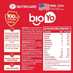 Sữa công thức Nutricare Bioyo 100 tỷ Lợi khuẩn Postbiotic tiêu hóa khỏe ngừa táo bón tăng khả năng hấp thu (Sữa Chua)