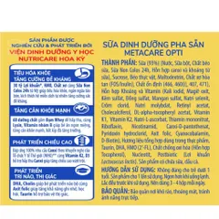 Sữa bột pha sẵn Nutricare Metacare Opti 180ml tiêu hóa khỏe, tăng cân, cao lớn (Thùng 48 hộp )