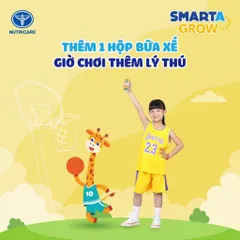 Lốc 4 hộp sữa bột pha sẵn Nutricare Smarta Grow Opti 110ml dinh dưỡng cho trẻ thấp còi ( Giao mẫu ngẫu nhiên )