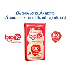 Thùng 24 Hộp Sữa Chua Lợi Khuẩn NUTRICARE BIOYO Bổ Sung 100 Tỷ Lợi Khuẩn Tăng Cường Đề Kháng Tiêu Hoá Khoẻ 110ml 902099