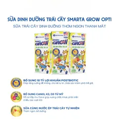 Thùng 48 Hộp Sữa công thức pha sẵn vị trái cây Smarta Grow Opti Nutricare phát triển toàn diện 180ml