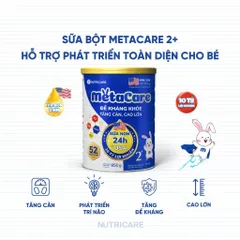 Sữa Bột Nutricare METACARE 2+ 850G Giúp Bé Tăng Cân Phát Triển Chiều Cao ( Mẫu Mới 2-3 Tuổi ) - Ruby Milk 276