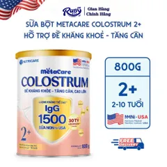 Sữa Bột METACARE COLOSTRUM Nutricare Tăng Cường Miễn Dịch Sức Đề Kháng Bé Từ 1-10 Tuổi Với Sữa Non IgG 1500+ 800G