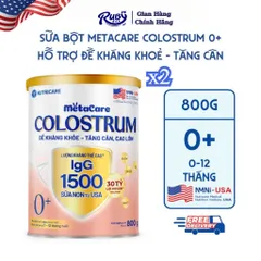 Combo 2 Lon Sữa Bột METACARE COLOSTRUM Tăng Cường Miễn Dịch Sức Đề Kháng Bé Từ 1-10 Tuổi Với Sữa Non IgG 1500+ 800G