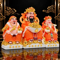 Bộ Tượng Tài – Địa – Phát Cam Mạ Vàng Cao Cấp - Phát Lộc Chiêu Tài, Hòa Hợp & Vượng Khí - Tụ Linh Các
