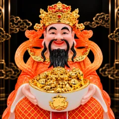 Bộ Tượng Tài – Địa – Phát Cam Mạ Vàng Cao Cấp - Phát Lộc Chiêu Tài, Hòa Hợp & Vượng Khí - Tụ Linh Các