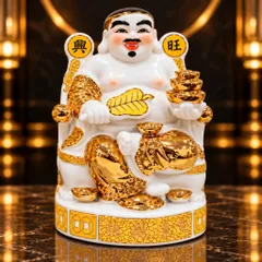 Bộ Tượng Tài – Địa – Phát Vàng Đồng Mạ Vàng Cao Cấp - Phát Lộc Chiêu Tài, Hòa Hợp & Vượng Khí - Tụ Linh Các