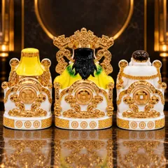Bộ Tượng Tài – Địa – Phát Vàng Đồng Mạ Vàng Cao Cấp - Phát Lộc Chiêu Tài, Hòa Hợp & Vượng Khí - Tụ Linh Các