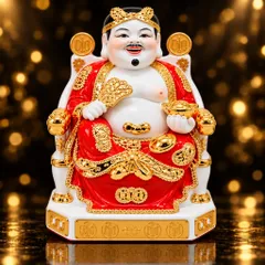 Bộ Tượng Tài – Địa – Kim Xịn Đỏ Cao Cấp - Phát Lộc Chiêu Tài, Hòa Hợp & Vượng Khí - Tụ Linh Các