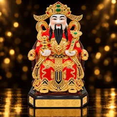 Bộ Tượng Tài – Địa – Kim Xịn Đỏ Cao Cấp - Phát Lộc Chiêu Tài, Hòa Hợp & Vượng Khí - Tụ Linh Các