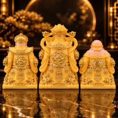 Bộ Tượng Tài – Địa – Chiêu Tài Thạch Anh Cao Cấp - Phát Lộc Chiêu Tài, Hòa Hợp & Vượng Khí - Tụ Linh Các
