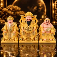 Bộ Tượng Tài – Địa – Chiêu Tài Thạch Anh Cao Cấp - Phát Lộc Chiêu Tài, Hòa Hợp & Vượng Khí - Tụ Linh Các