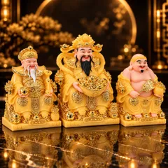 Bộ Tượng Tài – Địa – Chiêu Tài Thạch Anh Cao Cấp - Phát Lộc Chiêu Tài, Hòa Hợp & Vượng Khí - Tụ Linh Các