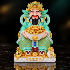Bộ Tượng Tài – Địa – Phát Xanh Lá Cao Cấp - Phát Lộc Chiêu Tài, Hòa Hợp & Vượng Khí - Tụ Linh Các