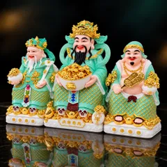 Bộ Tượng Tài – Địa – Phát Xanh Lá Cao Cấp - Phát Lộc Chiêu Tài, Hòa Hợp & Vượng Khí - Tụ Linh Các