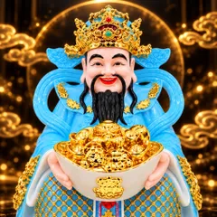Bộ Tượng Tài – Địa – Phát Xanh Dương Mạ Vàng Cao Cấp - Phát Lộc Chiêu Tài, Hòa Hợp & Vượng Khí - Tụ Linh Các